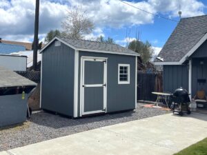 8x12 shed on gravel site