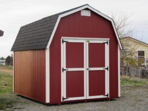 10x12 red storage barn
