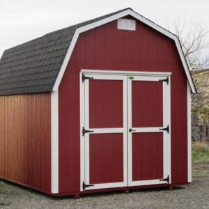 10x12 red storage barn